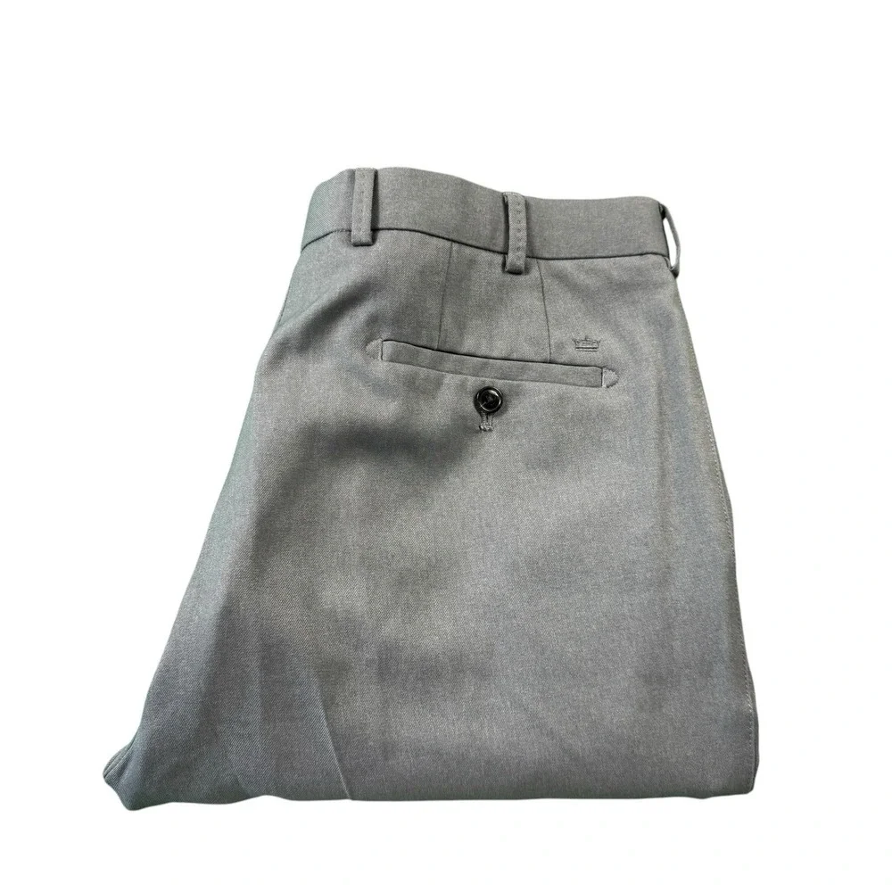 Peter Millar Gray Crown Sport Wicking Golf Pants Mens 35x28 Chino 100% Polyester
